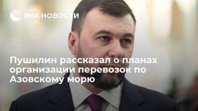Врио главы ДНР Пушилин рассказал о планах по перевозке пассажиров по Азовскому морю