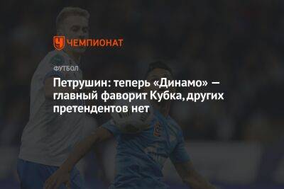 Петрушин: теперь «Динамо» — главный фаворит Кубка, других претендентов нет