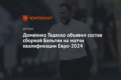 Доменико Тедеско объявил состав сборной Бельгии на матчи квалификации Евро-2024