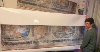 Британец обнаружил 400-летние фрески во время ремонта своей кухни (фото)