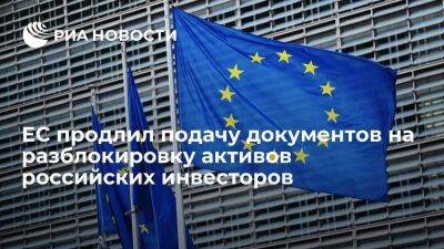 ЕС продлил срок подачи документов на разблокировку активов российских инвесторов