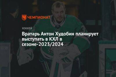 Вратарь Антон Худобин планирует выступать в КХЛ в сезоне-2023/2024