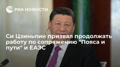 Си Цзиньпин призвал Россию и Китай продолжать работу по сопряжению "Пояса и пути" и ЕАЭС