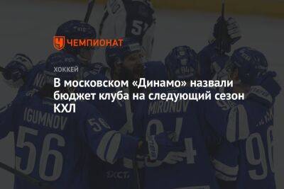 В московском «Динамо» назвали бюджет клуба на следующий сезон КХЛ