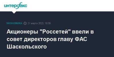Акционеры "Россетей" ввели в совет директоров главу ФАС Шаскольского