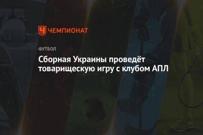 Сборная Украины проведёт товарищескую игру с клубом АПЛ
