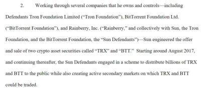 SEC подает в суд на Джастина Сана за незарегистрированные предложения ценных бумаг - Биткоин резко реагирует!