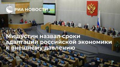 Мишустин: период адаптации российской экономики к внешнему давлению завершится в 2024 году