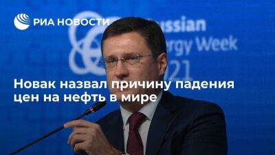 Вице-премьер Новак объяснил падение мировых цен на нефть банковским кризисом в США