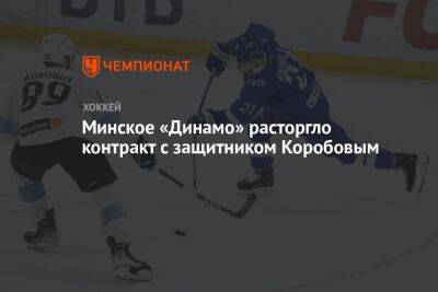 Минское «Динамо» расторгло контракт с защитником Коробовым