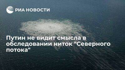 Путин: Дания уже сообщила об отсутствии опасности взрывов на нитках "Северного потока"