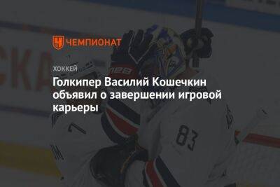 Голкипер Василий Кошечкин объявил о завершении игровой карьеры
