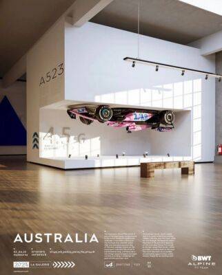 Постер Alpine F1, посвящённый Гран При Австралии