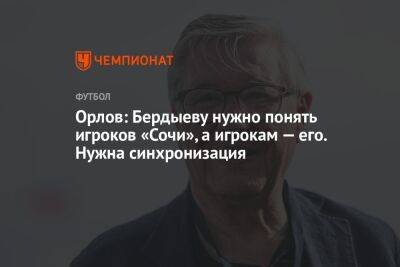 Орлов: Бердыеву нужно понять игроков «Сочи», а игрокам — его. Нужна синхронизация