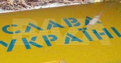 В 60 км от Кремля обнаружили сине-желтый беспилотник с надписью "Слава Украине" (ФОТО)