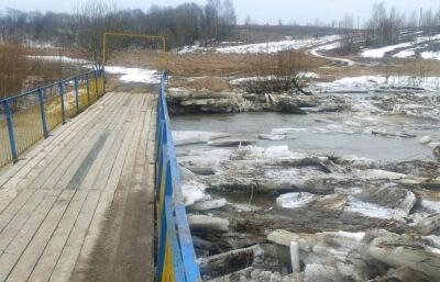Из-за ледяного затора на реке Шоше в Зубцовском округе под угрозой разрушения оказался мост