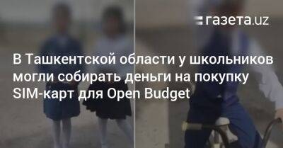 В Ташкентской области у школьников могли собирать деньги на покупку SIM-карт для Open Budget