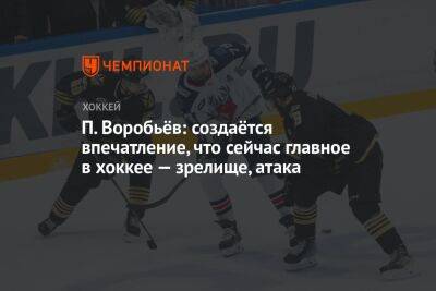 П. Воробьёв: создаётся впечатление, что сейчас главное в хоккее — зрелище, атака