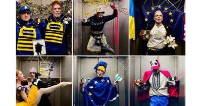 Немецкому стилисту запретили делать в лифте селфи в поддержку Украины (видео)