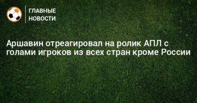 Аршавин отреагировал на ролик АПЛ с голами игроков из всех стран кроме России