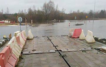 В Чериковском районе затопило понтонный мост через Сож - charter97.org - Белоруссия - Славгород