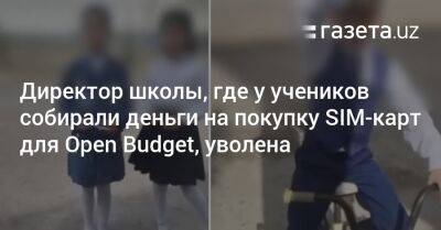 Директор школы, где у учеников собирали деньги на SIM-карты для Open Budget, уволена