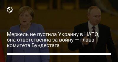 Меркель не пустила Украину в НАТО, она ответственна за войну — глава комитета Бундестага