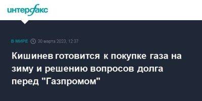 Кишинев готовится к покупке газа на зиму и решению вопросов долга перед "Газпромом"