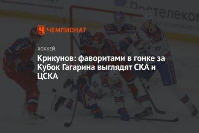 Крикунов: фаворитами в гонке за Кубок Гагарина выглядят СКА и ЦСКА