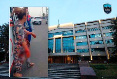 Неадекватная пациентка разгромила скорую и выскочила на проезжую часть в Ташкенте. Видео