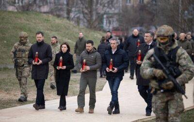 Европейские лидеры почтили память жертв в Буче
