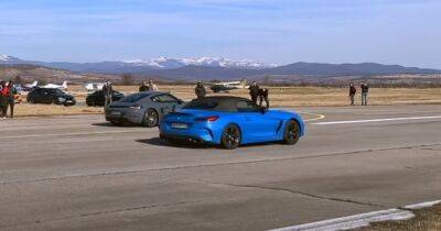 Спорткары Porsche Cayman и BMW Z4 сразились в заезде по прямой (видео)