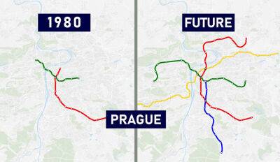 Эволюция пражского метро в одном коротком видео