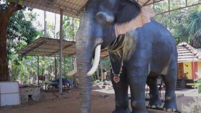 Индийский храм заменил живого ритуального слона на механического