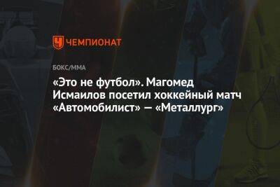 «Это не футбол». Магомед Исмаилов посетил хоккейный матч «Автомобилист» — «Металлург»