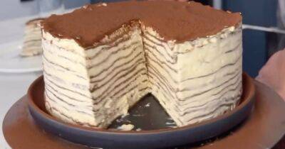 Изысканный десерт быстро и просто: рецепт блинного торта "Тирамису"