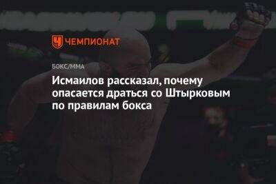 Исмаилов рассказал, почему опасается драться со Штырковым по правилам бокса