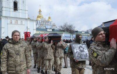 В Киеве простились с погибшими в Брянской области украинскими разведчиками