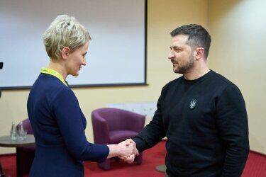 Генпрокурор Литвы встретилась с президентом Украины на международной конференции