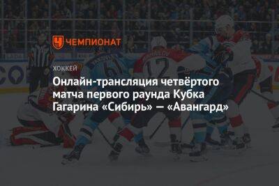 Онлайн-трансляция четвёртого матча первого раунда Кубка Гагарина «Сибирь» — «Авангард»