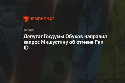 Депутат Госдумы Обухов направил запрос Мишустину об отмене Fan ID
