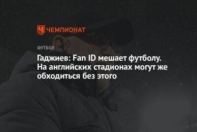 Гаджиев: Fan ID мешает футболу. На английских стадионах могут же обходиться без этого