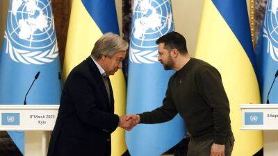 Генсек ООН Антониу Гутерриш встретился с Владимиром Зеленским в Киеве