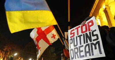 "Это уважение к Украине": Зеленский поблагодарил за украинские флаги на протестах в Грузии (видео)