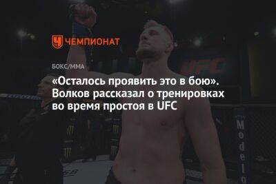 «Осталось проявить это в бою». Волков рассказал о тренировках во время простоя в UFC