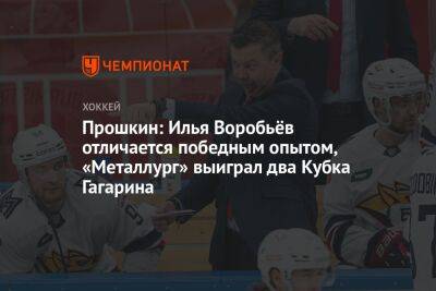 Прошкин: Илья Воробьёв отличается победным опытом, «Металлург» выиграл два Кубка Гагарина