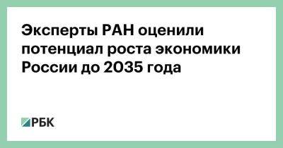 Эксперты РАН оценили потенциал роста экономики России до 2035 года