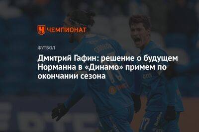 Дмитрий Гафин: решение о будущем Норманна в «Динамо» примем по окончании сезона