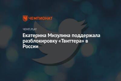 Екатерина Мизулина поддержала разблокировку «Твиттера» в России