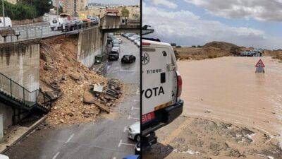 Наводнения в Израиле: Эйлат в блокаде, в Хайфе рухнула стена